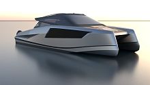 Catamaran express cruiser GARI 45inboardoutboardtwin-engine