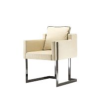 Contemporary chair Vertigoindoorfabricchromed metal base
