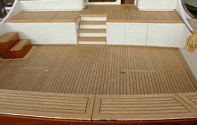 Boat decking panel teak