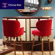 Bar counter Tomwalnutrattanlinen