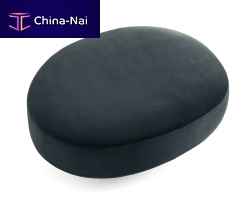 Contemporary pouf AUDREYfabricleatheroval