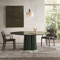 Contemporary dining table MATEOlacquered woodmarblelacquered wood base