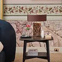 Table lamp Divametalglassfabric