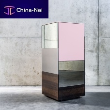 Contemporary chiffonier SOMAlacquered woodglasswhite