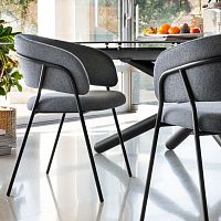 Contemporary chair BALIAoutdoorfabricsynthetic leather