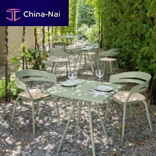 Contemporary dining chair RIAoutdoorfabricpainted aluminum