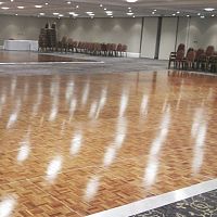 Engineered parquet floor polishedfloating