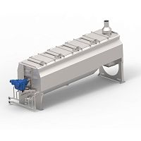 Steam industrial cooker continuousfor vegetablessingle-tank