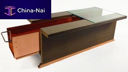 Contemporary coffee table PRETENZIOSAcrystalaluminumsheet metal