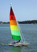 Recreational sport catamaran AQUA CAT 14single-handedcatboat
