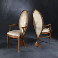 Traditional chair SE45 indoorleatherwooden base