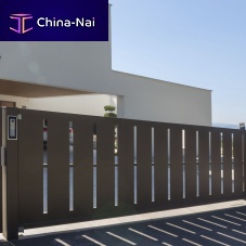 Sliding gate CANTILEVER galvanised steelwith barsperforated sheet metal