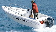 Outboard center console boat CRISTAL 450 SUNsport-fishing5-person max.sundeck