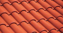 Interlocking roof tile RED "ENGOBE"barrelcurvedclay