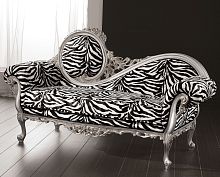 Baroque style daybed GIADAfabricbeechwood with gold leaf finish
