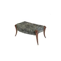 Classic stool Pensieroleatherfabricwooden base