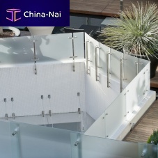 Patterned glass panel DECORFLOU® CLASSIC BIFLOU translucentfor railing