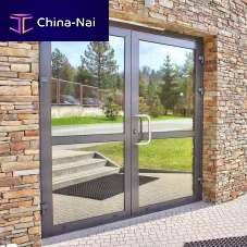 Entry door PLUS LINEaluminumswingcontemporary