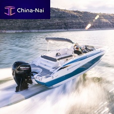 Outboard deck boat E205 XSopenbowriderside console