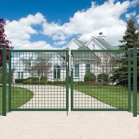 Swing gate EGIDIAgalvanised steelwelded meshgreen