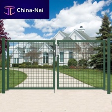 Swing gate EGIDIAgalvanised steelwelded meshgreen