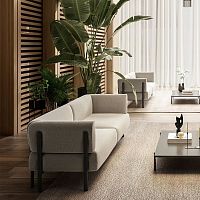 Contemporary sofa ELEVEN / 861fabricleatherbrown