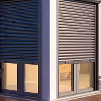 Aluminum roller shutter panel UNI BOXwith acoustic insulationwith integrated insulation
