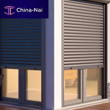 Aluminum roller shutter panel UNI BOXwith acoustic insulationwith integrated insulation