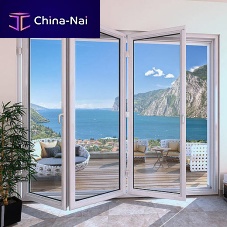 Sliding and stacking patio door PA 460foldingaluminumdouble-glazed