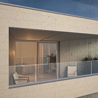 Anodized aluminum railing DEFENDER PICOglassglass paneloutdoor