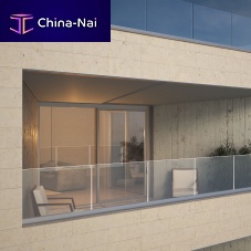 Anodized aluminum railing DEFENDER PICOglassglass paneloutdoor