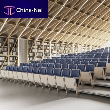 Fabric auditorium seat DYAPASONwoodenupholsteredfolding
