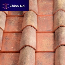 Barrel roof tile UNIKA® EMBRICE ROMANO ROSSO ANTICOflatlargeclay
