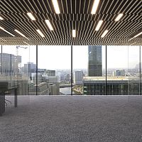 Ceiling acoustic panel MICROBAFFLE fabricwoodenrectangular