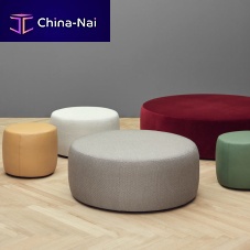 Contemporary ottoman DEPART 3fabricroundindoor