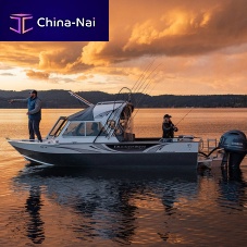 Outboard day fishing boat 21 DISCOVERYwheelhousehigh-performancealuminum