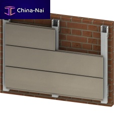 Aluminum ventilated facade TETRIS® LINEsmoothwith fastener