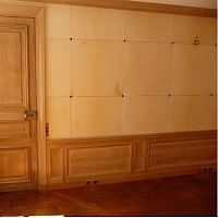 Leather wall-covering PARCHMENTinteriorrusticleather look