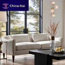 Contemporary sofa VINCENTfabricleatherbrown