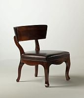 Traditional chair EASY XV - 5602/Lindoorleatherwooden base