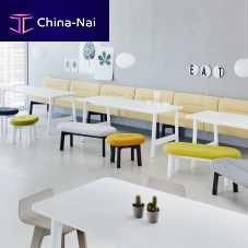 Contemporary bench DOCKS woodenaluminiumwithout armrests