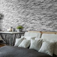 Natural stone decorative panel LUNAROfor interiorwhiteimitation brick