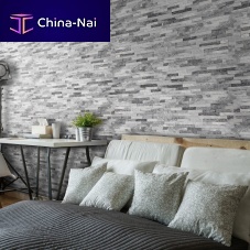 Natural stone decorative panel LUNAROfor interiorwhiteimitation brick