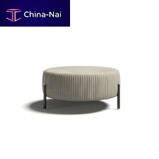 Contemporary ottoman TOULOUSE .90fabricroundindoor