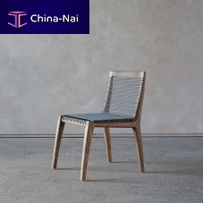 Contemporary chair STITCHindoorwoodenrope