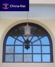 Mahogany window TW-8fixedcurvedresidential