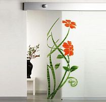 Interior door Flower TWOglassslidingcontemporary