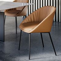Contemporary dining chair DANindoorfabricleather