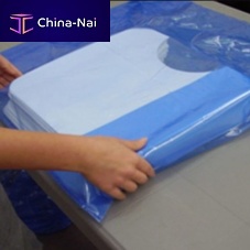 Single-use medical bib adultblue