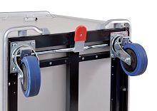 Medical trolley wheel XFC 1600with brakeswiveling